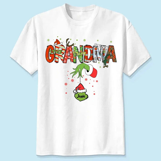 Stink Stank Stunk Grandma Shirt – Personalized Christmas T-Shirt with Kids’ Names – Funny Holiday Gift for Mom, Nana, Gigi  Ezcustomize