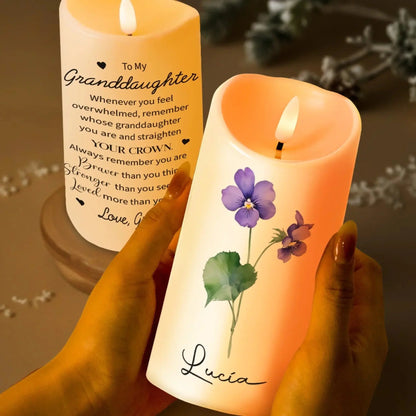 Straighten Your Crown Granddaughter – Personalized Custom LED Candle Light – Encouraging Birthday, Graduation & Keepsake Gift for Granddaughters  Ezcustomize