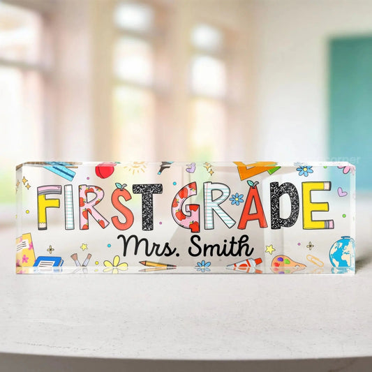 Teaching Custom Grade Teacher Appreciation Back To School - Personalized Name Plate  Ezcustomize