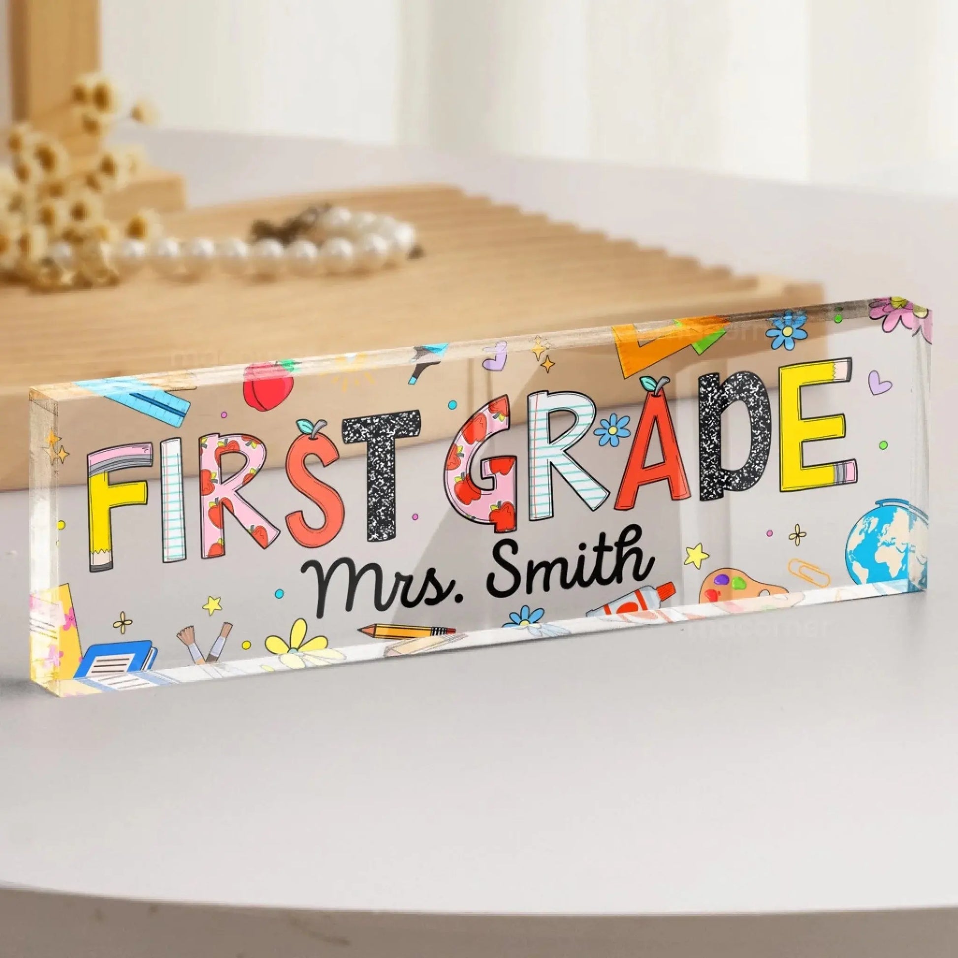 Teaching Custom Grade Teacher Appreciation Back To School - Personalized Name Plate  Ezcustomize