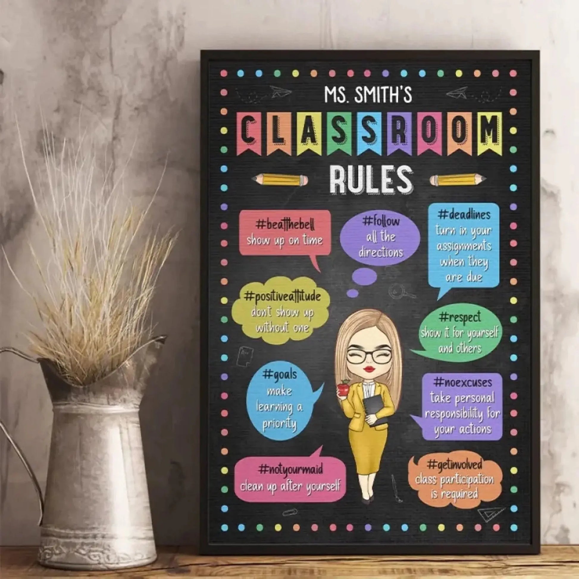 Teaching Is The Greatest Act Of Optimism - Teacher Personalized Custom Vertical Poster - Gift For Teacher  Ezcustomize
