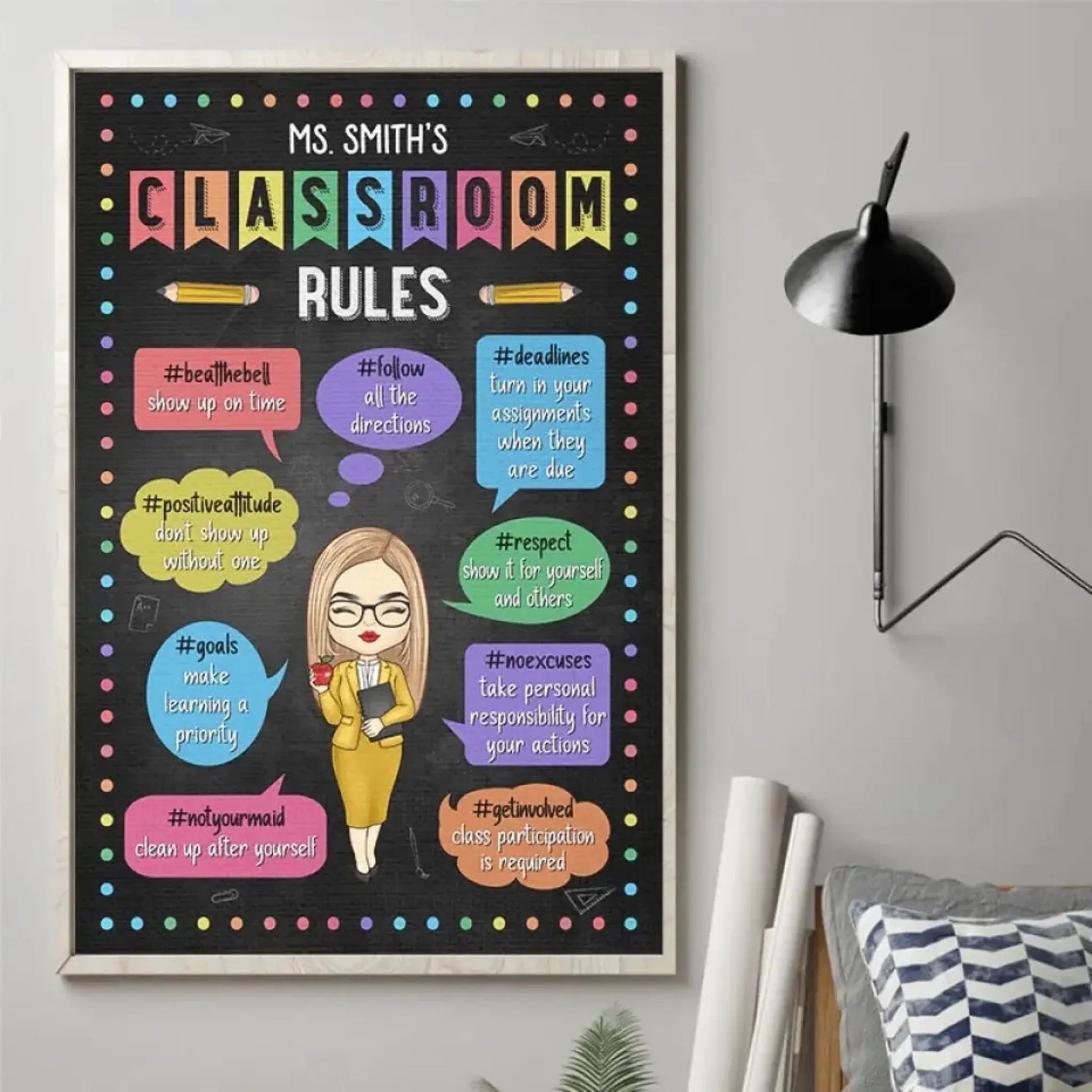 Teaching Is The Greatest Act Of Optimism - Teacher Personalized Custom Vertical Poster - Gift For Teacher  Ezcustomize