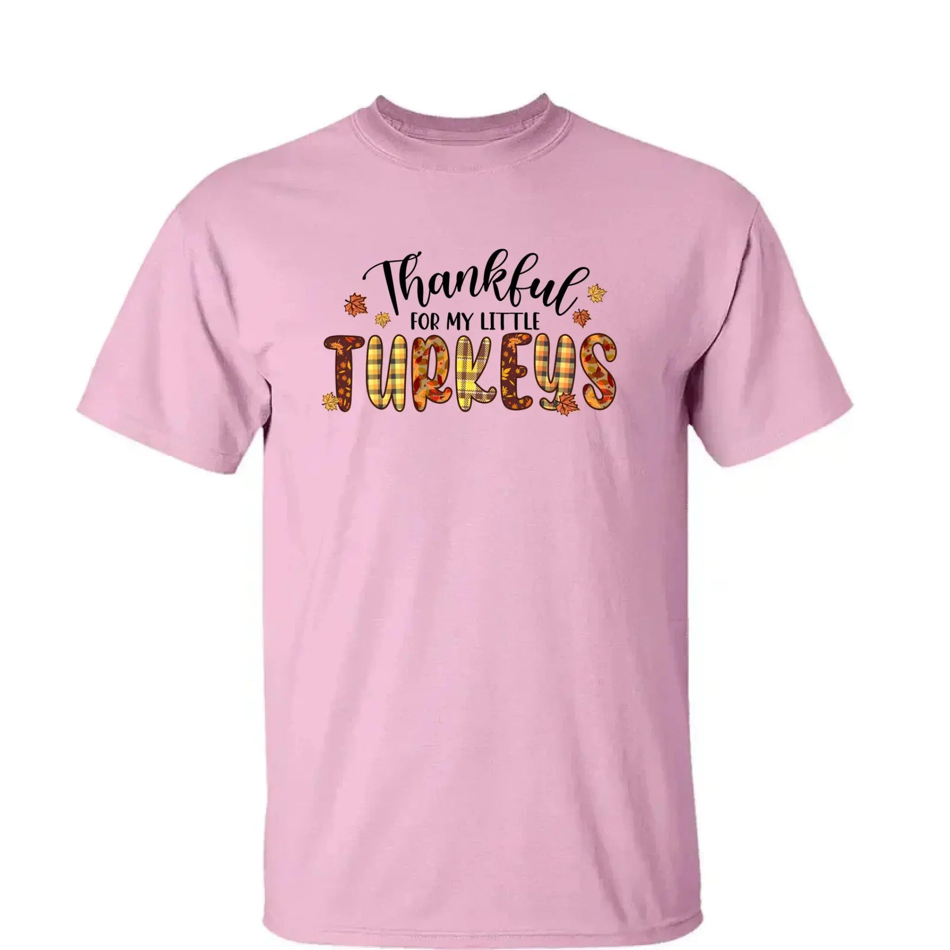 Thankful For My Little TurKeys - Personalized Custom T Shirt - Thanksgiving Gift For Grandma/Nana/Mimi, Mom, Wife, Grandparent  Ezcustomize