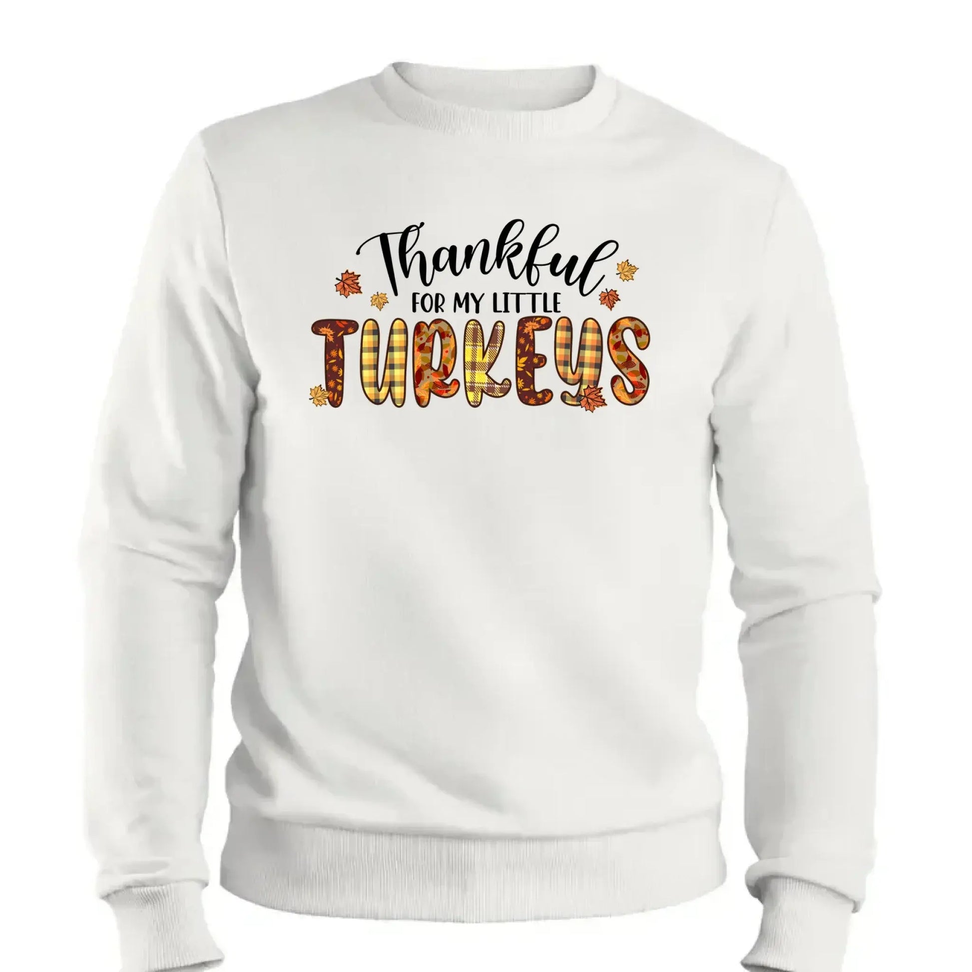 Thankful For My Little TurKeys - Personalized Custom T Shirt - Thanksgiving Gift For Grandma/Nana/Mimi, Mom, Wife, Grandparent  Ezcustomize