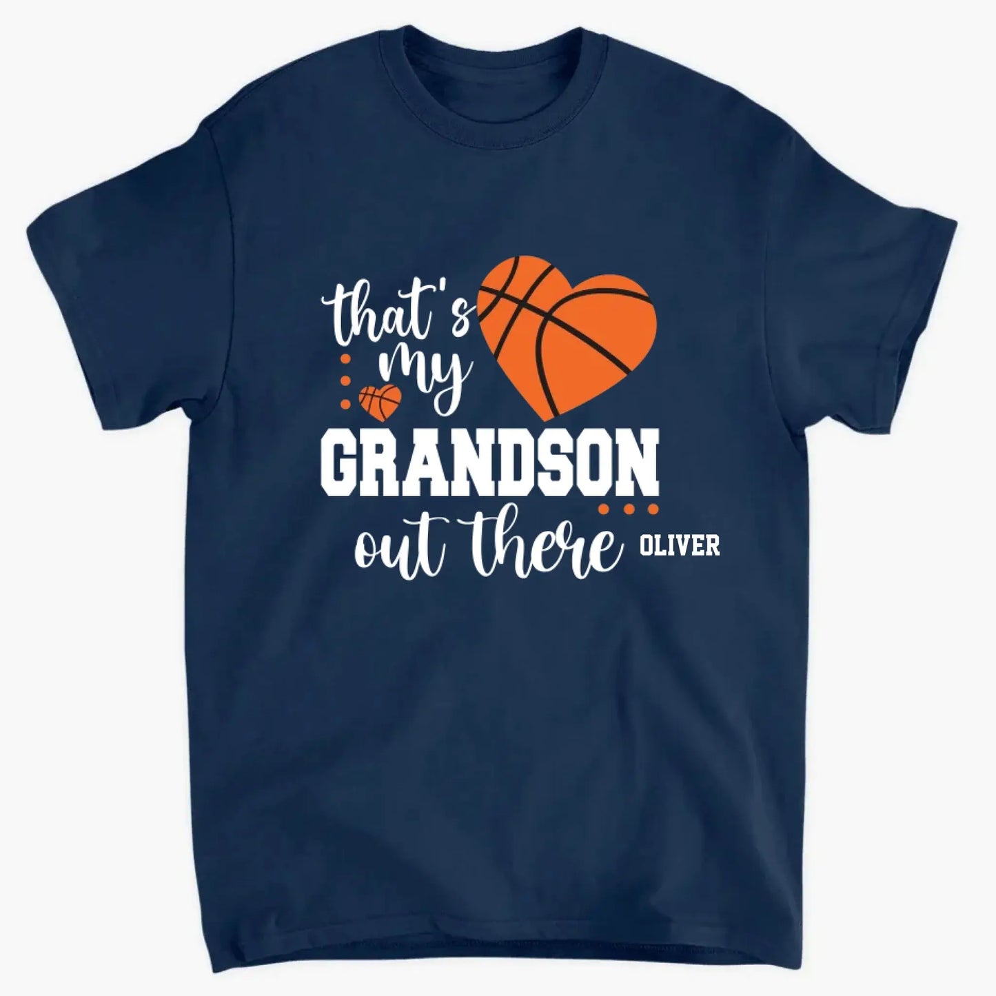 That’s My Grandson Out There Shirt – Personalized Sports T-Shirt – Custom Gift for Soccer, Football, Baseball, Softball, or Basketball Grandma/Mom  Ezcustomize