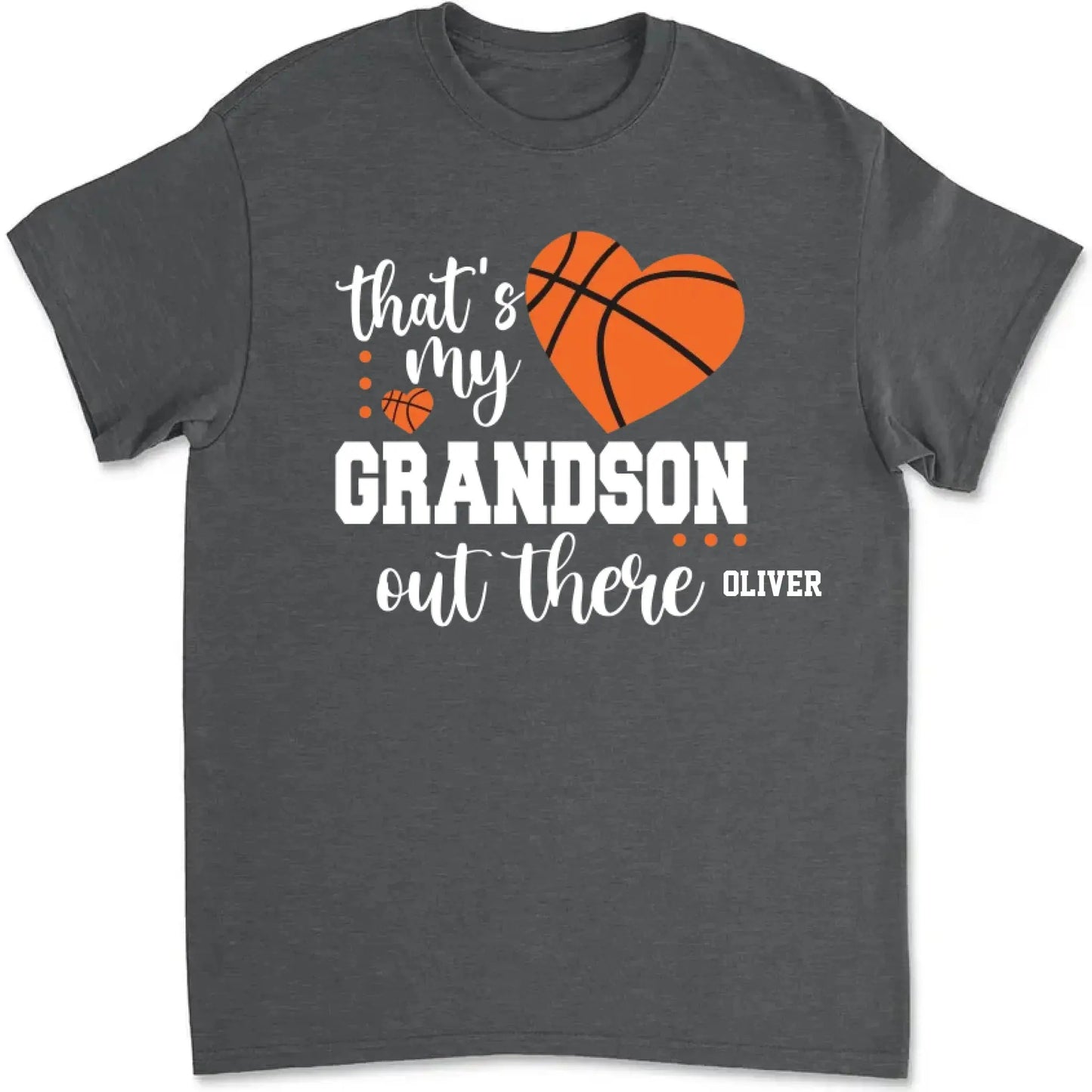 That’s My Grandson Out There Shirt – Personalized Sports T-Shirt – Custom Gift for Soccer, Football, Baseball, Softball, or Basketball Grandma/Mom  Ezcustomize