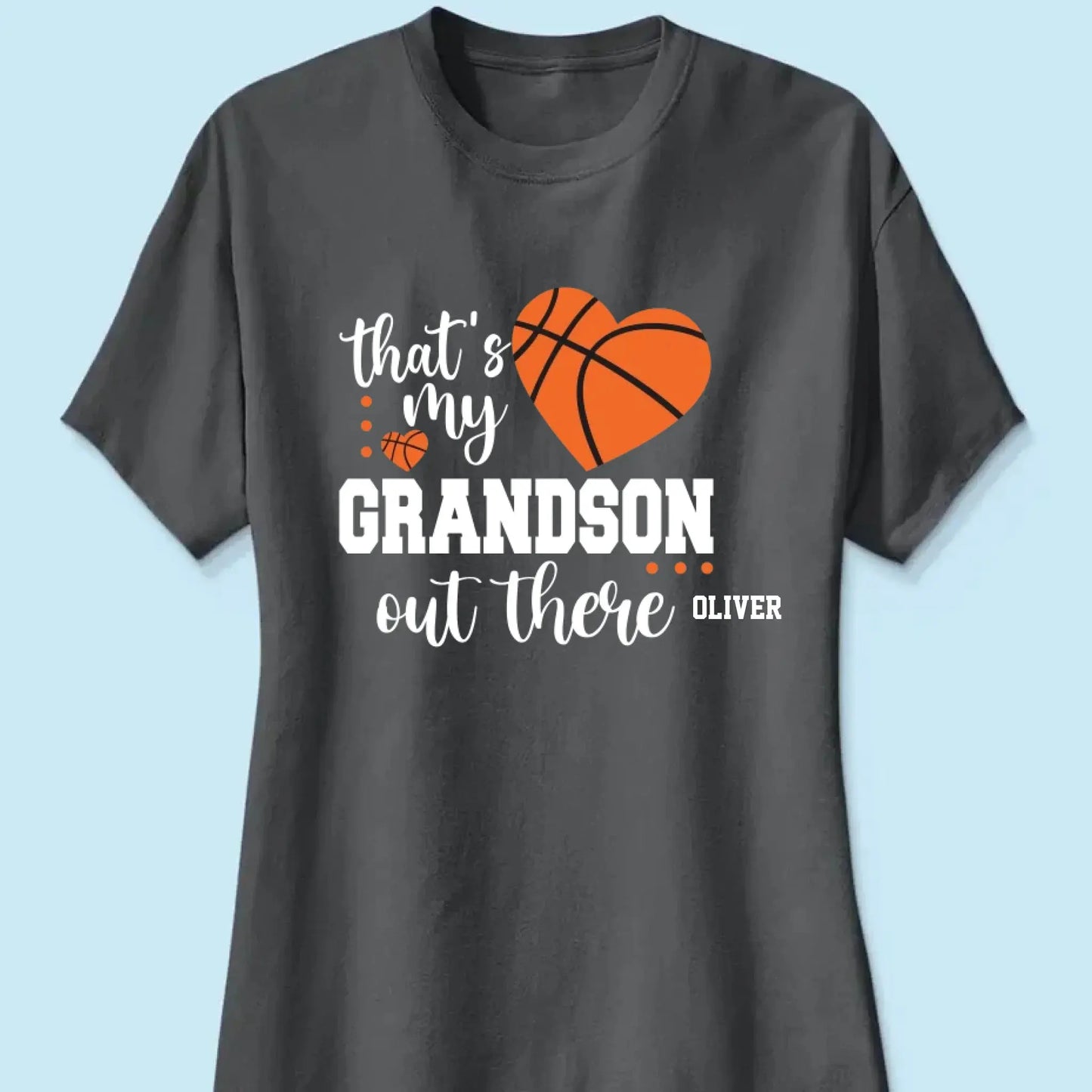 That’s My Grandson Out There Shirt – Personalized Sports T-Shirt – Custom Gift for Soccer, Football, Baseball, Softball, or Basketball Grandma/Mom  Ezcustomize
