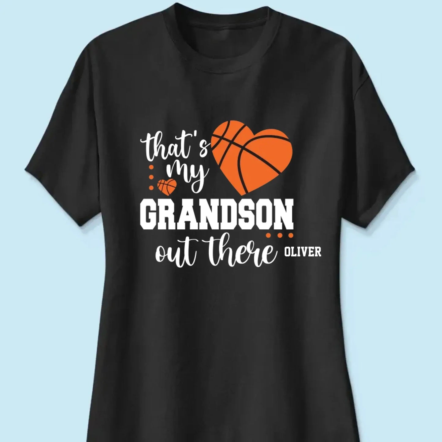 That’s My Grandson Out There Shirt – Personalized Sports T-Shirt – Custom Gift for Soccer, Football, Baseball, Softball, or Basketball Grandma/Mom  Ezcustomize