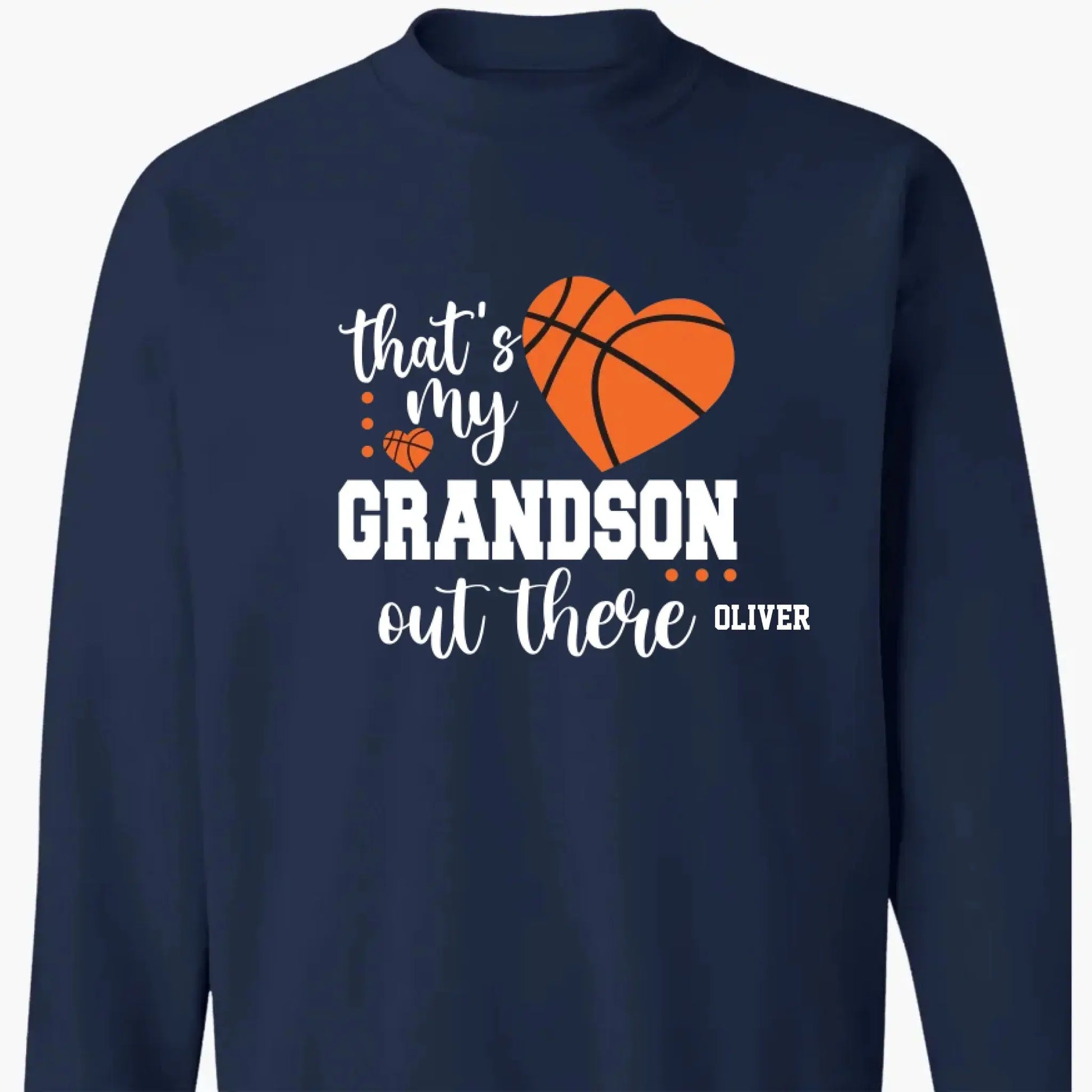 That’s My Grandson Out There Shirt – Personalized Sports T-Shirt – Custom Gift for Soccer, Football, Baseball, Softball, or Basketball Grandma/Mom  Ezcustomize
