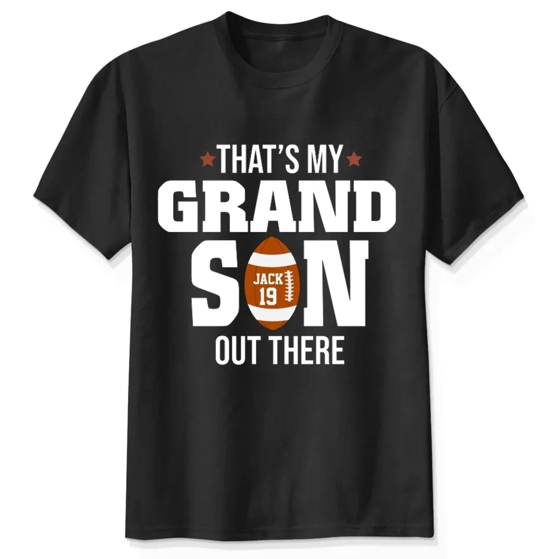 That’s My Grandson Out There Shirt – Personalized T-Shirt – Custom Football Gift for Sport Grandma, Mama, or Family Fans  Ezcustomize