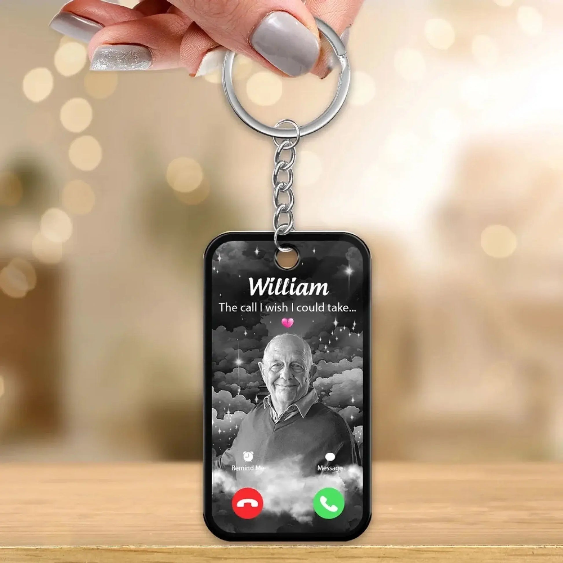 The Call I Wish I Could Take – Personalized Acrylic Keychain with Photo Insert – Memorial Remembrance Keepsake & Sympathy Gift  Ezcustomize