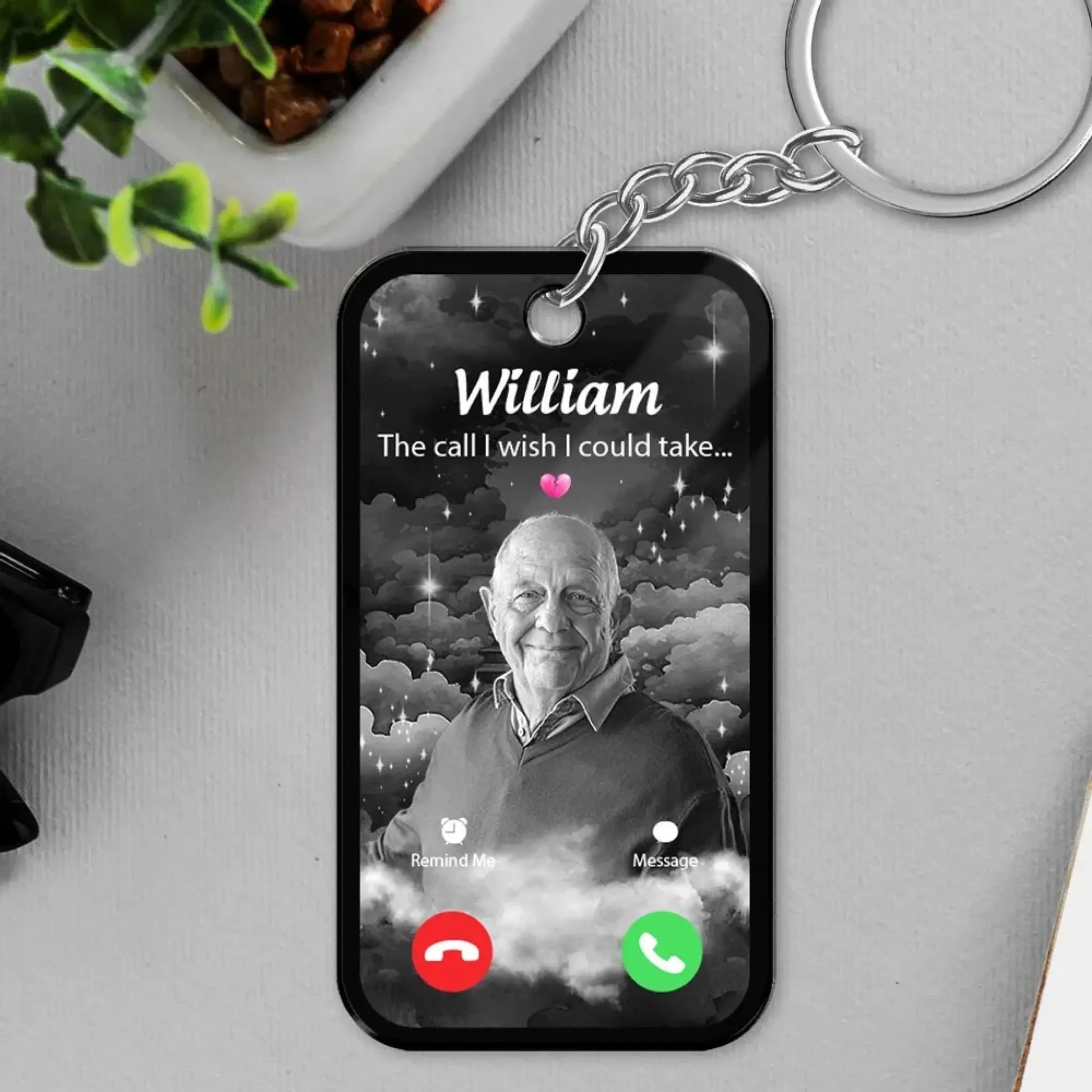 The Call I Wish I Could Take – Personalized Acrylic Keychain with Photo Insert – Memorial Remembrance Keepsake & Sympathy Gift  Ezcustomize