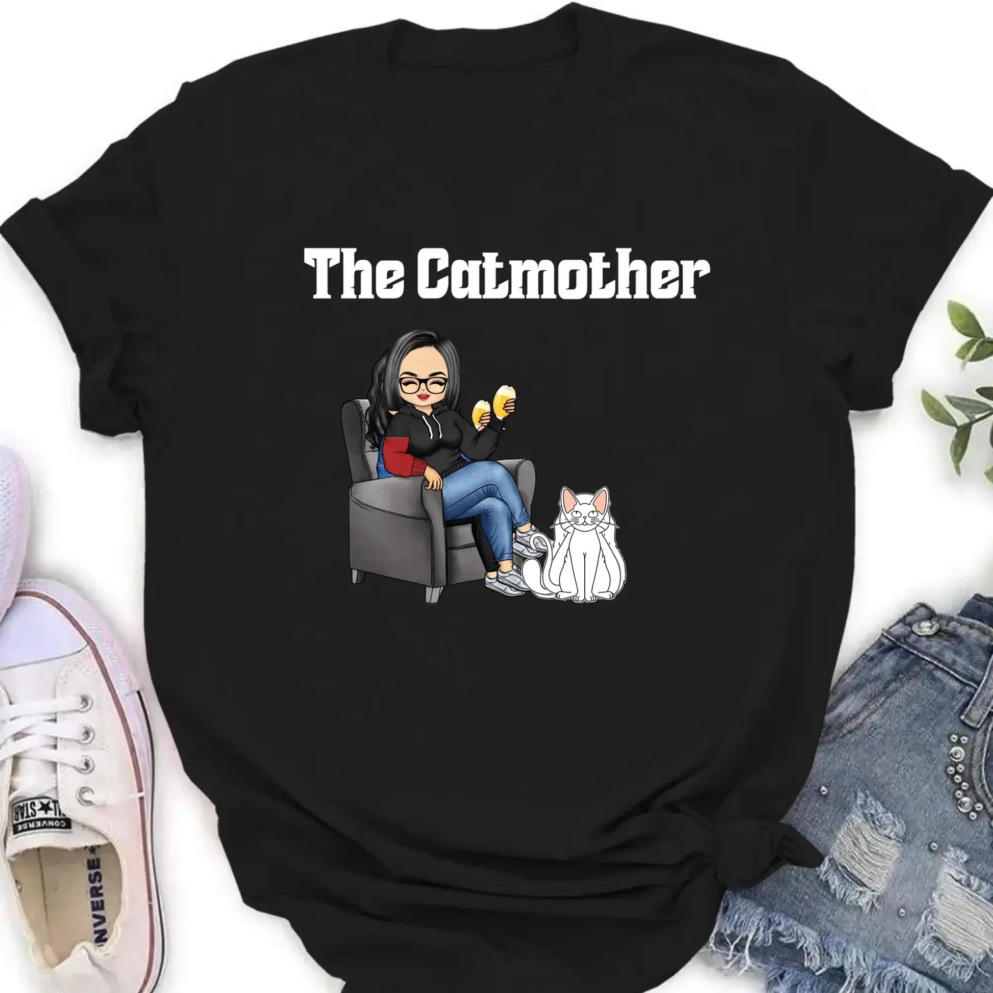 The Cat Mother – Personalized T-Shirt, Custom Gift for Cat Moms & Cat Lovers  Ezcustomize