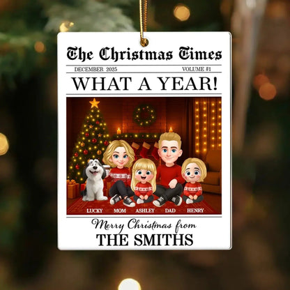The Christmas Times Family Sitting – Personalized Acrylic Ornament – Festive Holiday Keepsake & Meaningful Christmas Gift for Families  Ezcustomize