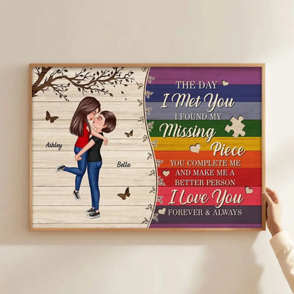 The Day I Met You – LGBTQ Couple Personalized Poster – Heartfelt Pride Month Gift for Your Partner  Ezcustomize