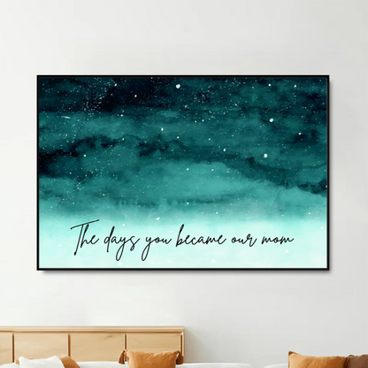 The Day You Became Mom with Birth Moon Phase – Personalized Starry Night Poster/Canvas – Heartfelt Gift for Mother’s Day & Mom’s Birthday  Ezcustomize