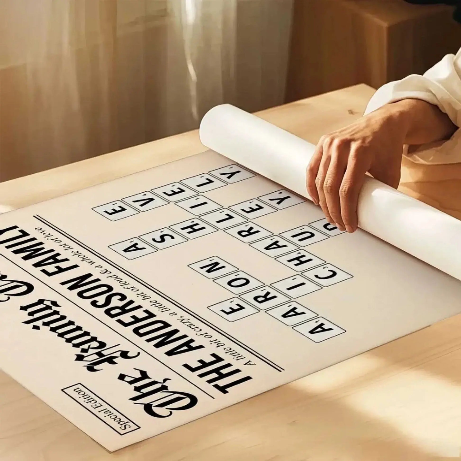 The Family Times Crossword Puzzle – Personalized Newspaper Style Poster – Unique Home Décor Keepsake & Heartfelt Gift for Families  Ezcustomize