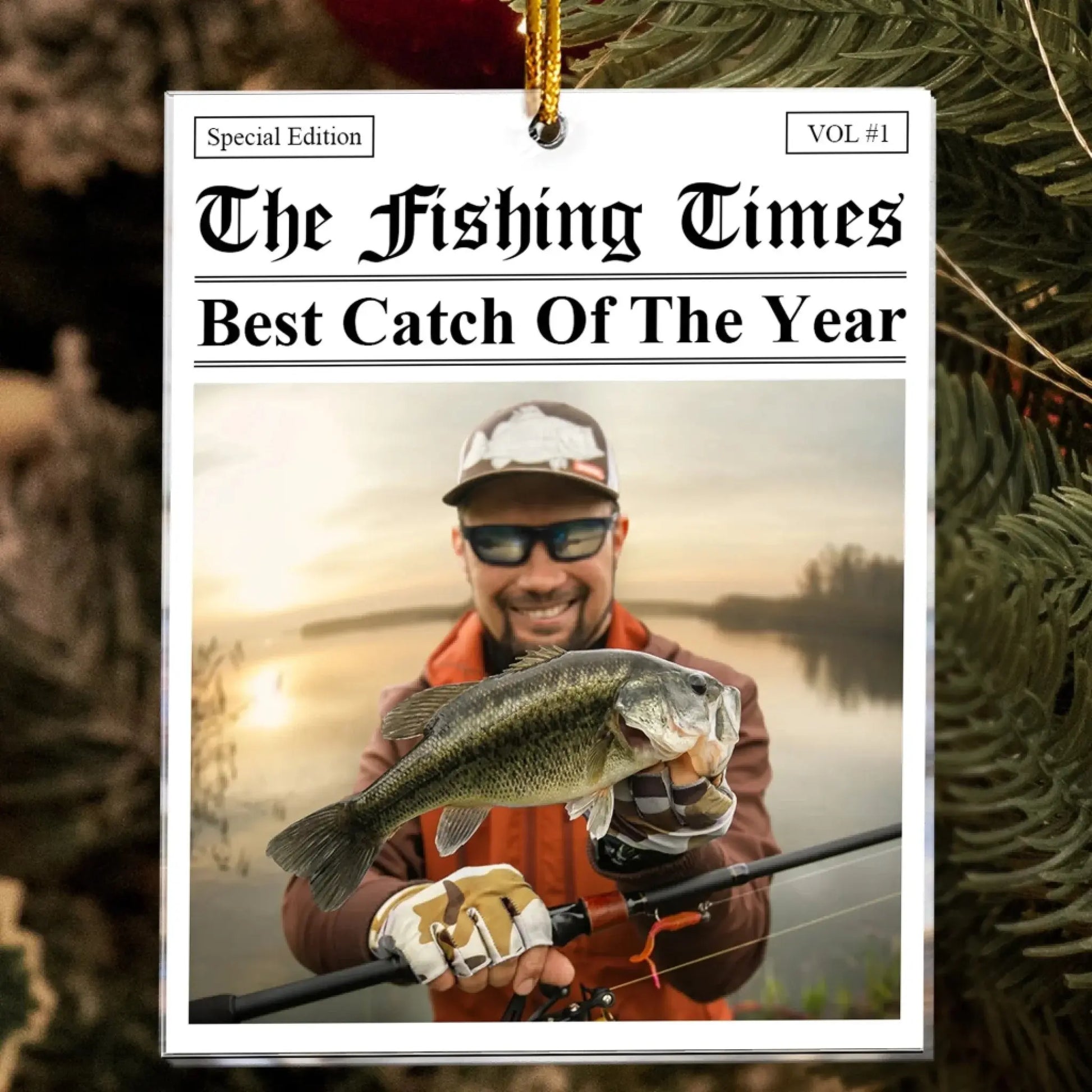 The Fishing Times – Best Catch of the Year – Personalized Acrylic Photo Ornament, Gift for Couples & Families  Ezcustomize