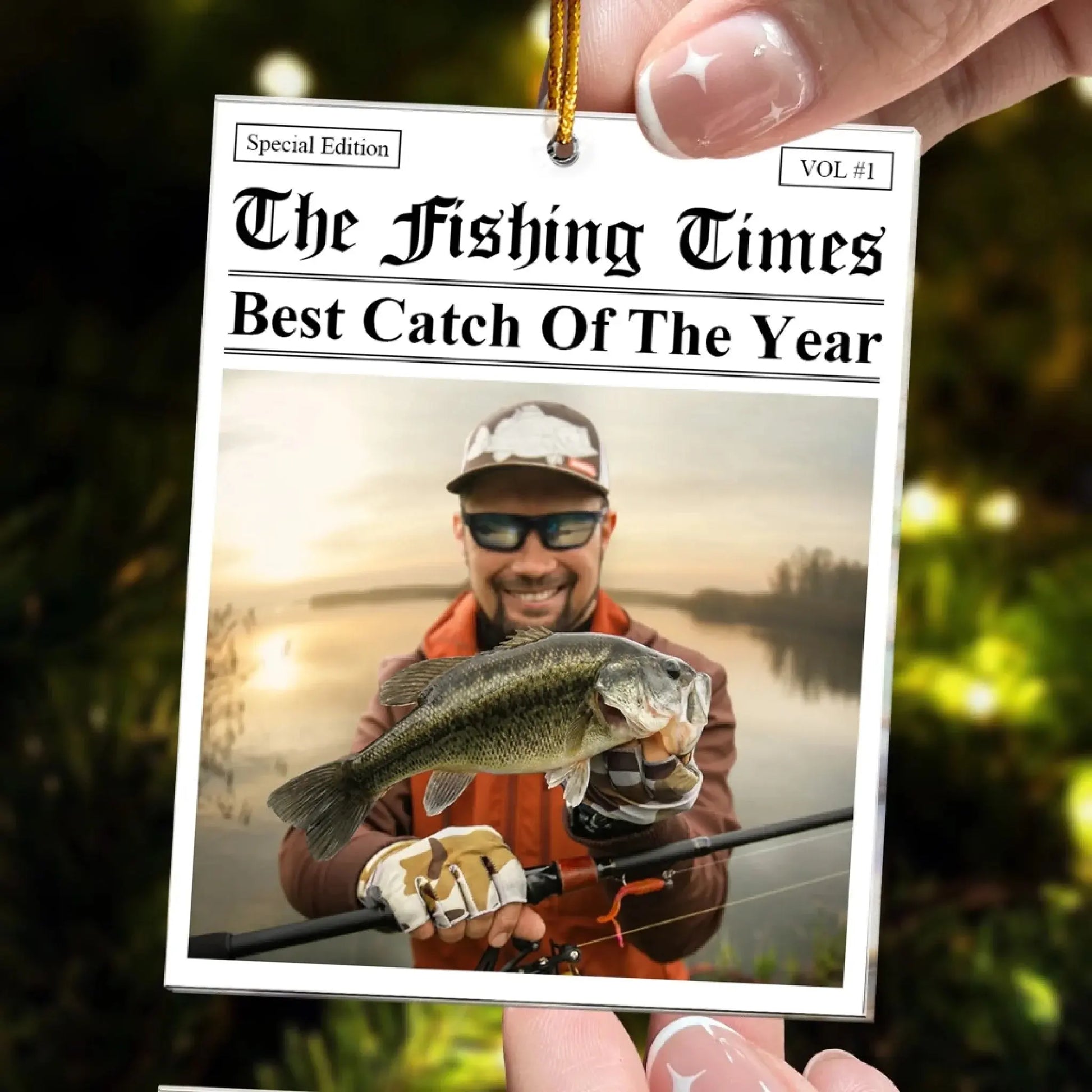 The Fishing Times – Best Catch of the Year – Personalized Acrylic Photo Ornament, Gift for Couples & Families  Ezcustomize