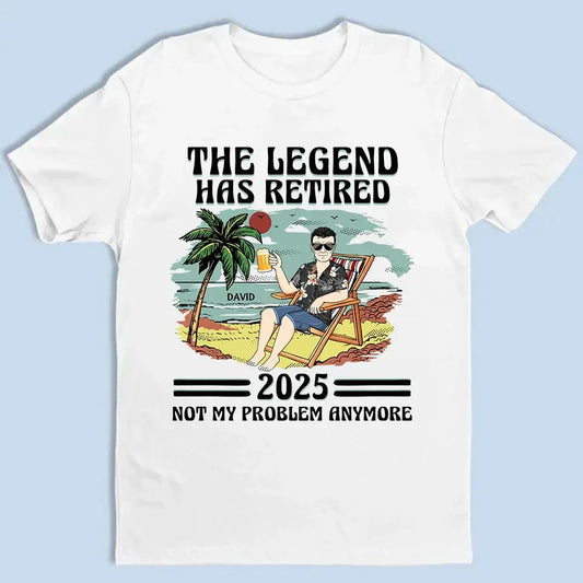 The Legend Has Retired - Personalized Retirement T-Shirt for Beach Lovers, Dad, Mom, Grandpa, Grandma - Custom Retirement Gift  Ezcustomize
