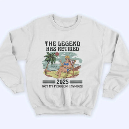 The Legend Has Retired - Personalized Retirement T-Shirt for Beach Lovers, Dad, Mom, Grandpa, Grandma - Custom Retirement Gift  Ezcustomize