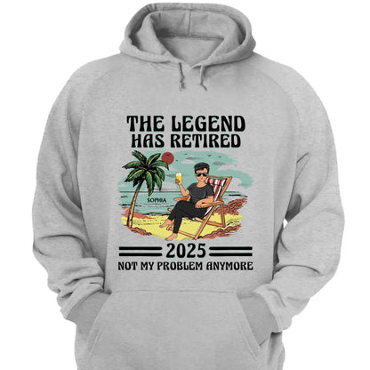 The Legend Has Retired - Personalized Retirement T-Shirt for Beach Lovers, Dad, Mom, Grandpa, Grandma - Custom Retirement Gift  Ezcustomize