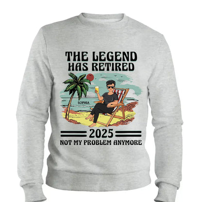 The Legend Has Retired - Personalized Retirement T-Shirt for Beach Lovers, Dad, Mom, Grandpa, Grandma - Custom Retirement Gift  Ezcustomize