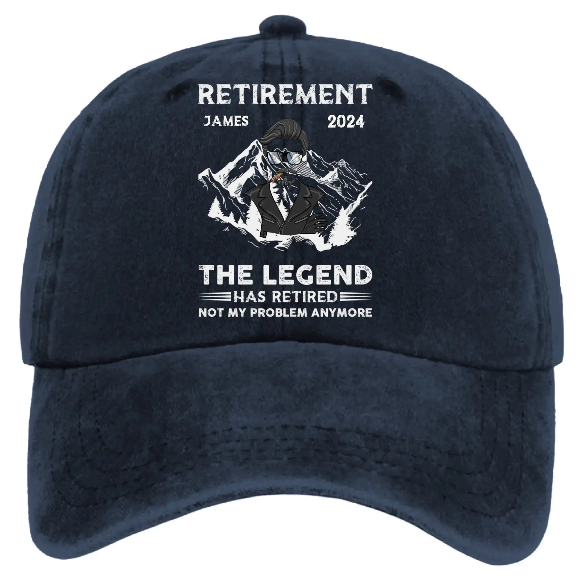 The Legend Has Retired – Personalized Washed Denim Cap – Funny Retirement Gift for Men, Grandpa, Papa  Ezcustomize