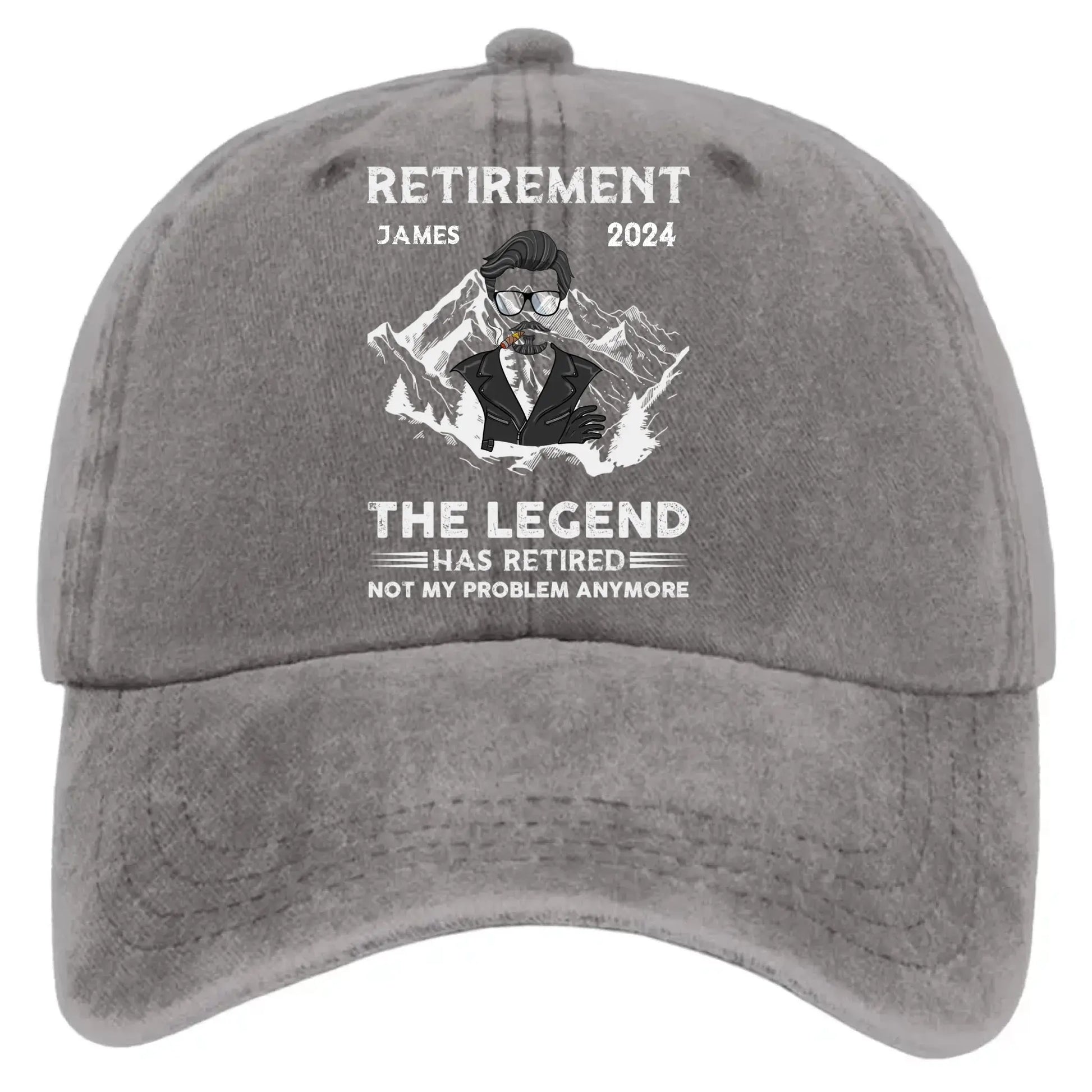 The Legend Has Retired – Personalized Washed Denim Cap – Funny Retirement Gift for Men, Grandpa, Papa  Ezcustomize