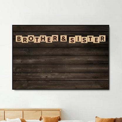 The Love Between Brothers & Sisters Is Forever – Personalized Cartoon Siblings Poster/Canvas with Names  Ezcustomize