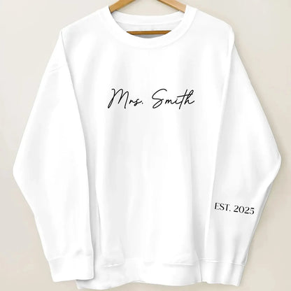 The Love of My Life My Wifey – Custom Unisex Sweatshirt & Hoodie with Sleeve Design – Personalized Gift for Husband, Wife, Him & Her  Ezcustomize