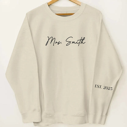 The Love of My Life My Wifey – Custom Unisex Sweatshirt & Hoodie with Sleeve Design – Personalized Gift for Husband, Wife, Him & Her  Ezcustomize