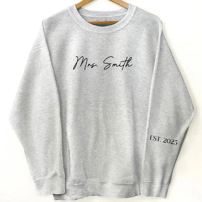 The Love of My Life My Wifey – Custom Unisex Sweatshirt & Hoodie with Sleeve Design – Personalized Gift for Husband, Wife, Him & Her  Ezcustomize