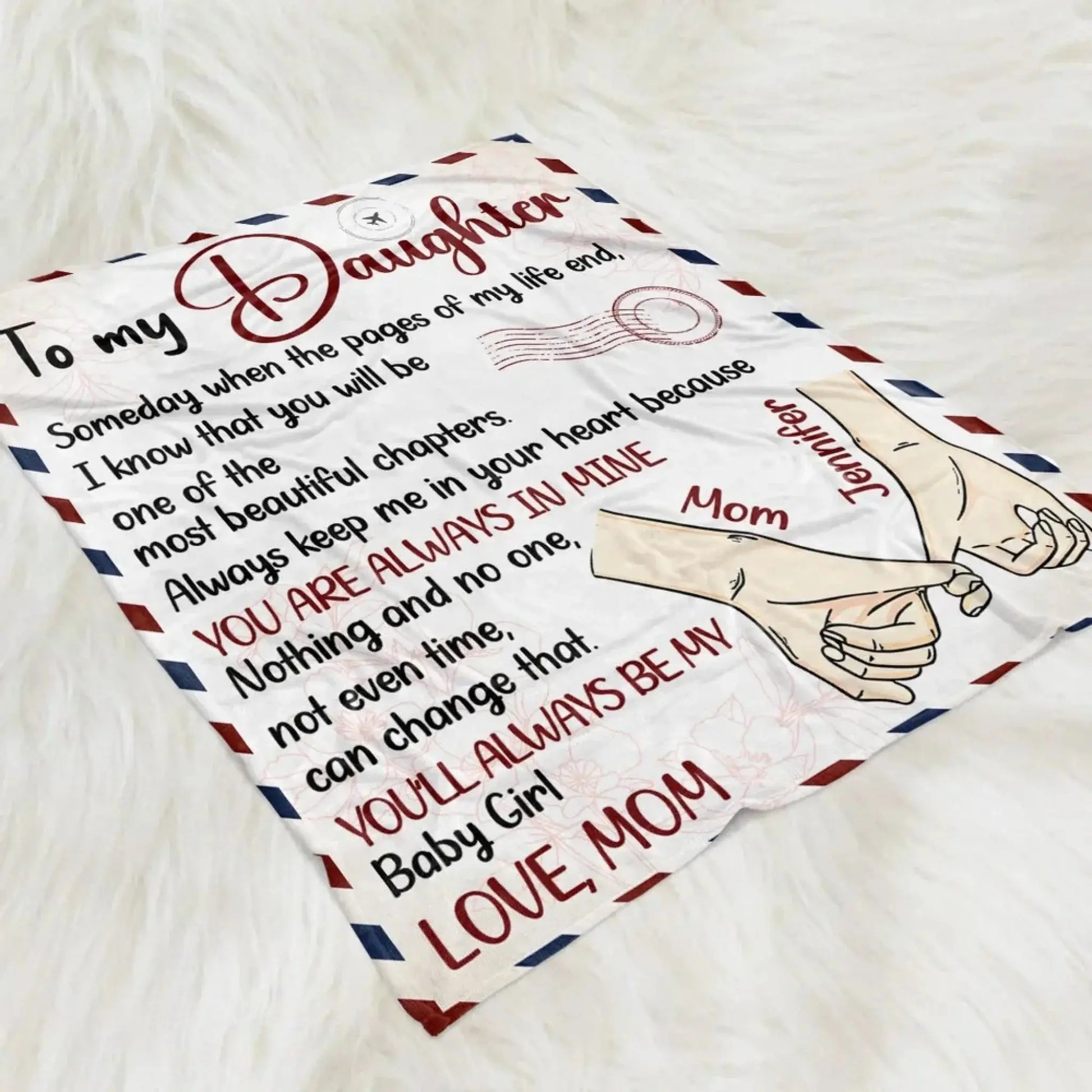 The Most Beautiful Chapters – Personalized Custom Fleece Blanket Throw – Meaningful Birthday & Keepsake Gift for Daughter or Granddaughter  Ezcustomize