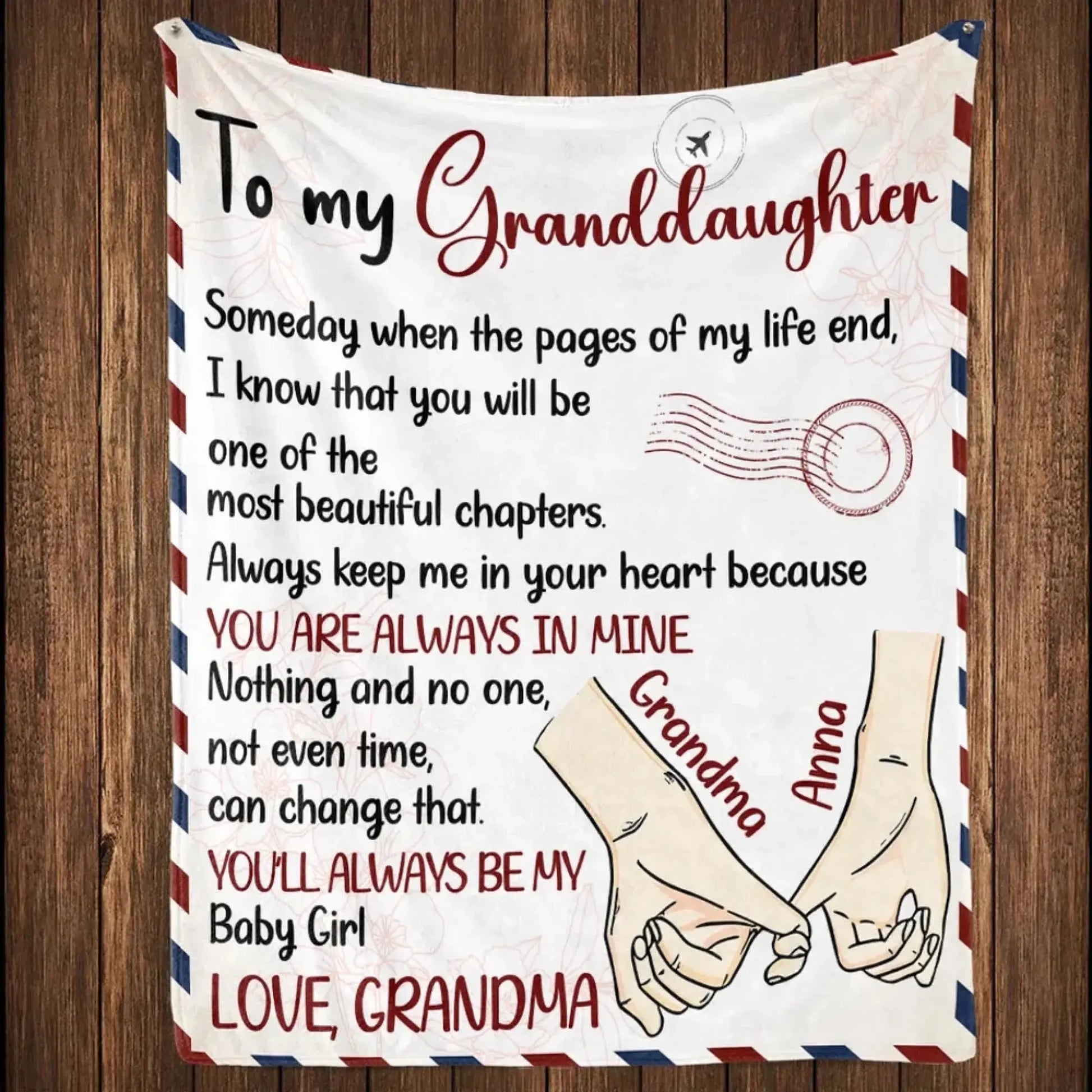 The Most Beautiful Chapters – Personalized Custom Fleece Blanket Throw – Meaningful Birthday & Keepsake Gift for Daughter or Granddaughter  Ezcustomize