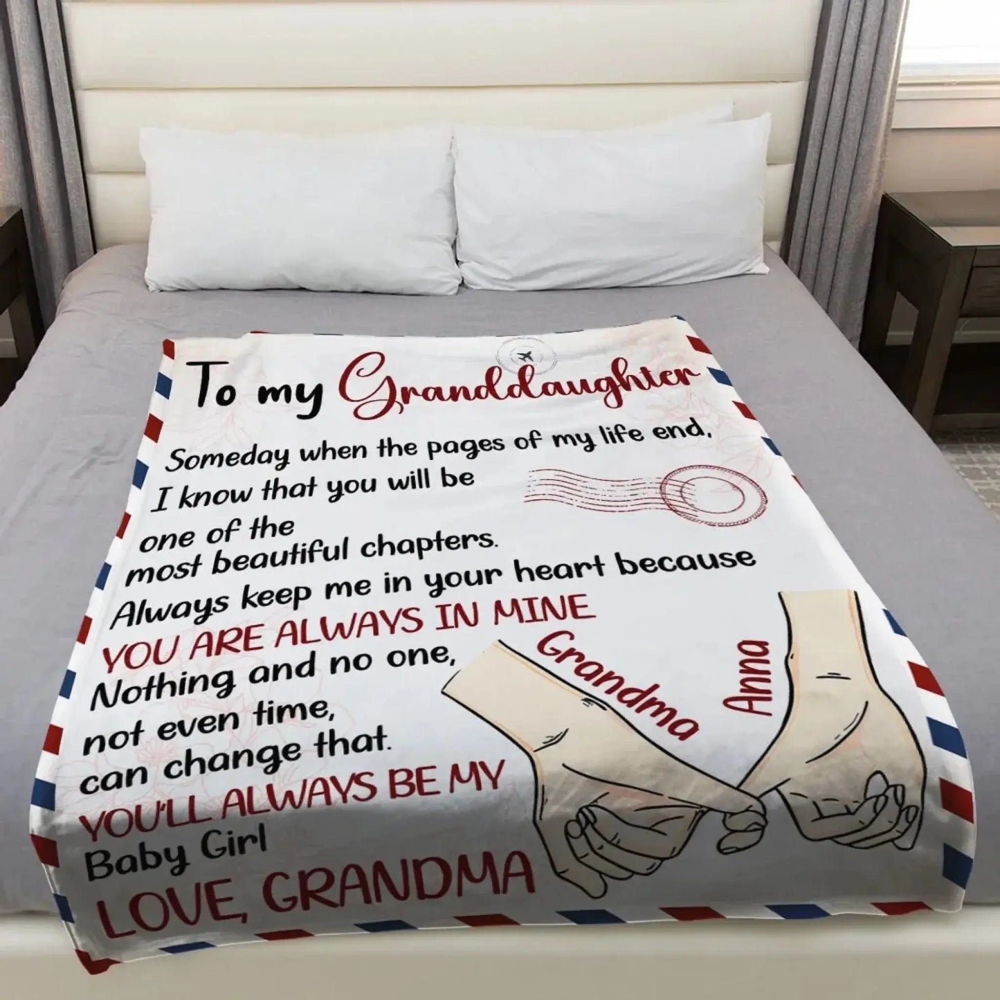 The Most Beautiful Chapters – Personalized Custom Fleece Blanket Throw – Meaningful Birthday & Keepsake Gift for Daughter or Granddaughter  Ezcustomize