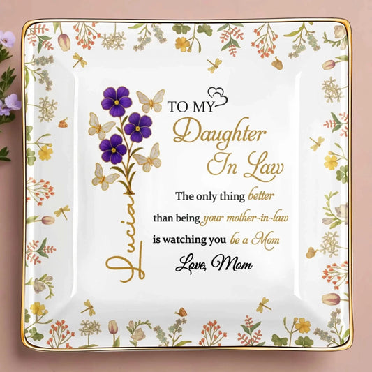 The Only Thing Better Than Being Your Mother In Law – Personalized Ceramic Jewelry Dish – Meaningful Birthday & Wedding Gift for Daughter in Law  Ezcustomize
