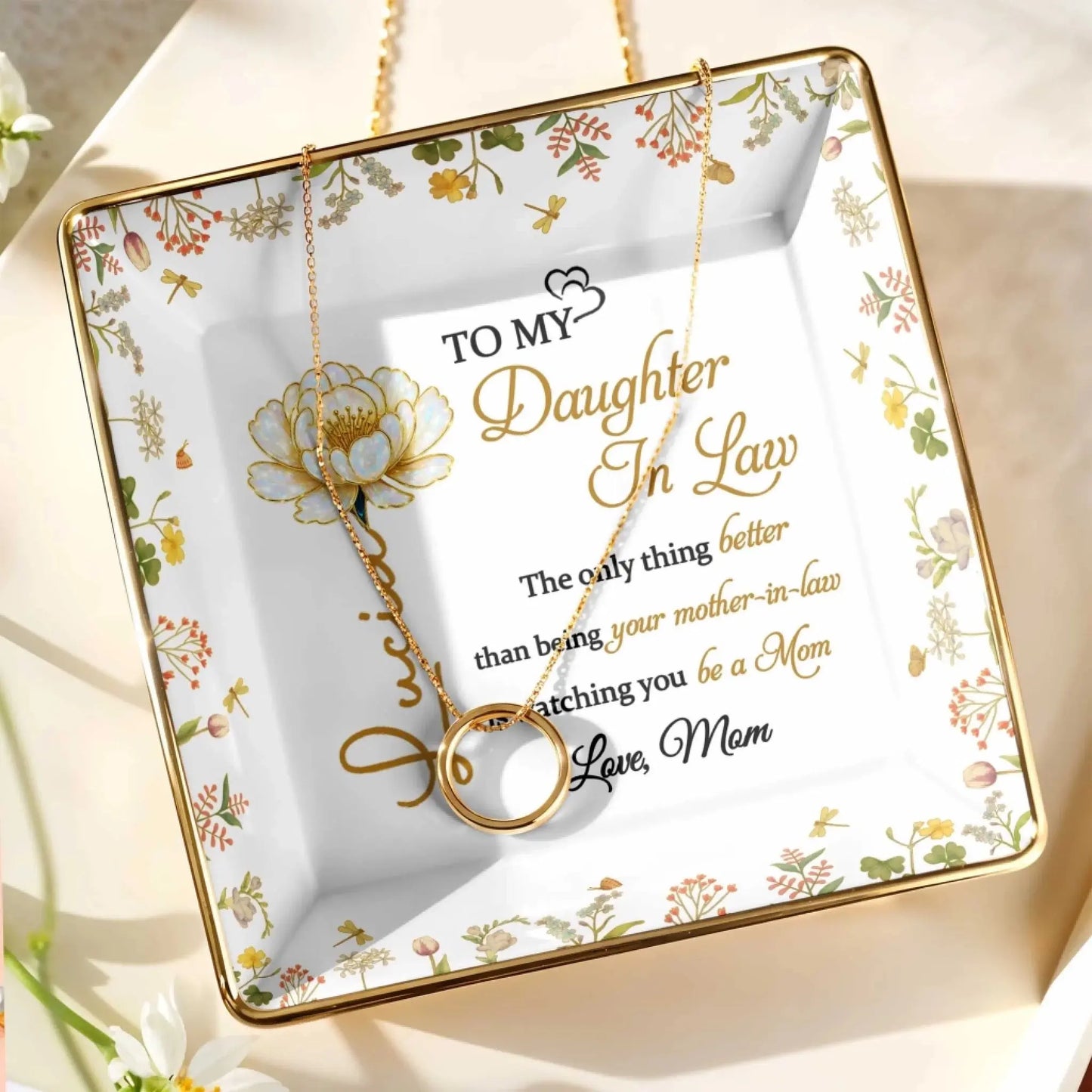 The Only Thing Better Than Being Your Mother In Law – Personalized Ceramic Jewelry Dish – Meaningful Birthday & Wedding Gift for Daughter in Law  Ezcustomize
