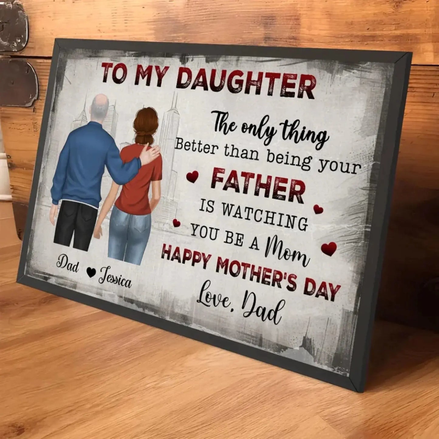 The Only Thing Better Than Being Your Mother Is Watching You Be a Dad" Art – Personalized Horizontal Poster/Canvas – Gift for Daughter & Family  Ezcustomize