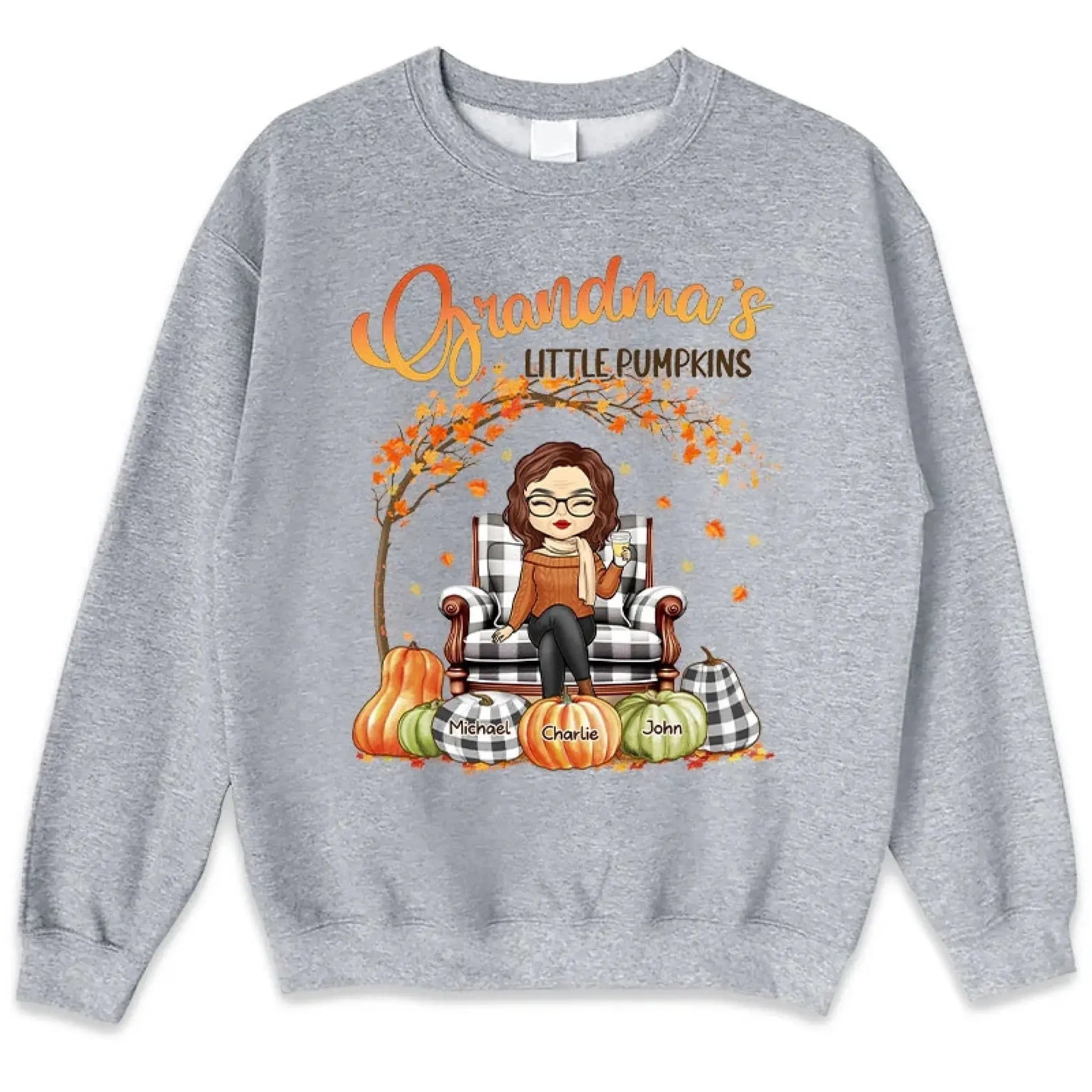 The Perfect Grandma - Family Personalized Custom Unisex T-shirt, Hoodie, Sweatshirt - Autumn Fall Gift For Grandma  Ezcustomize