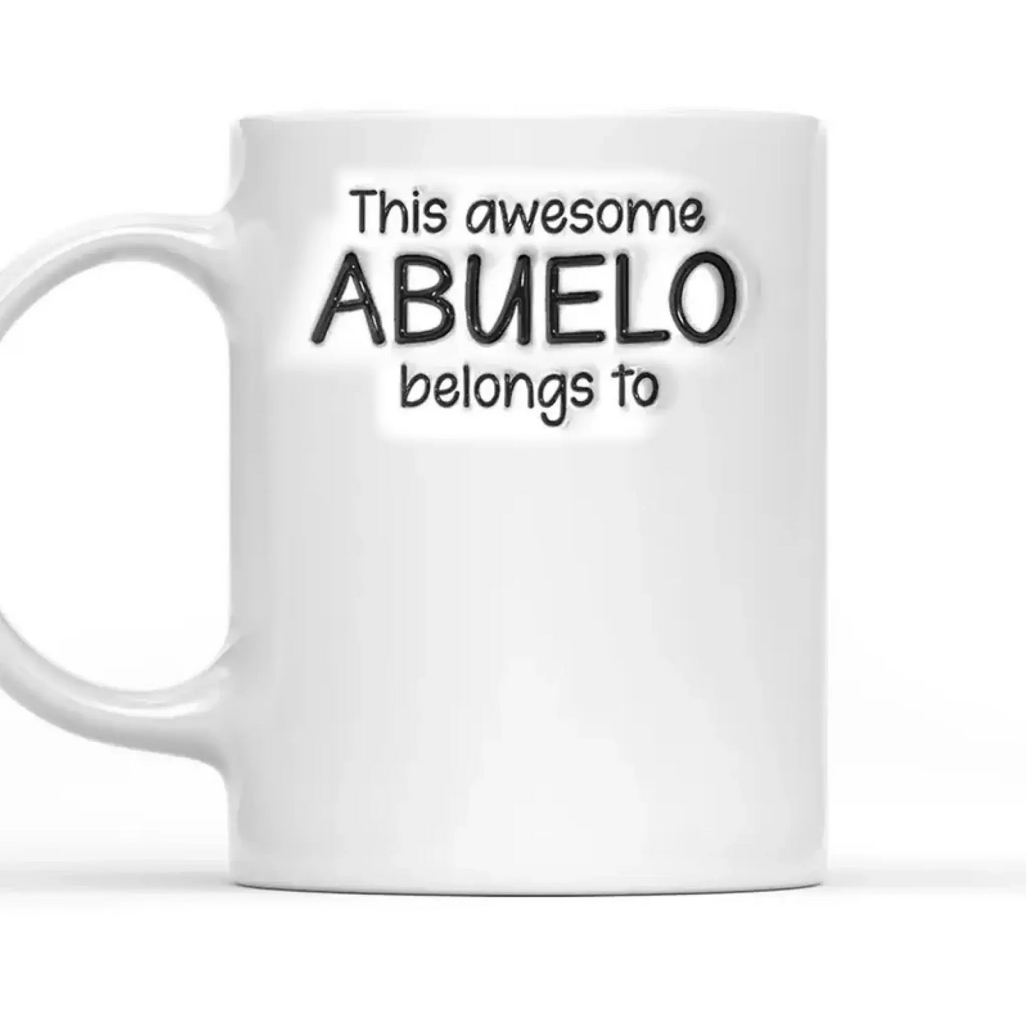 This Awesome Grandpa Belongs To Mug – Personalized 3D Handprint Coffee Cup with Kids’ Names, Custom Gift for Grandpa or Dad  Ezcustomize