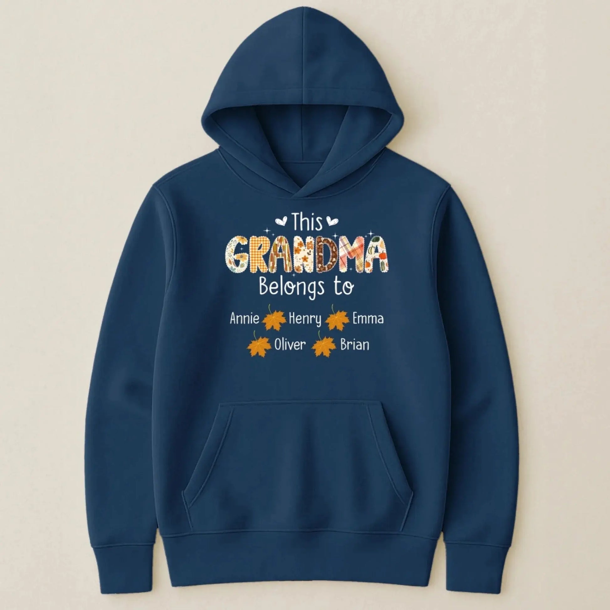 This Grandma Belongs To – Personalized Autumn Pattern Shirt – Custom Fall Season Outfit & Heartwarming Gift for Grandma, Nana, or Mimi  Ezcustomize