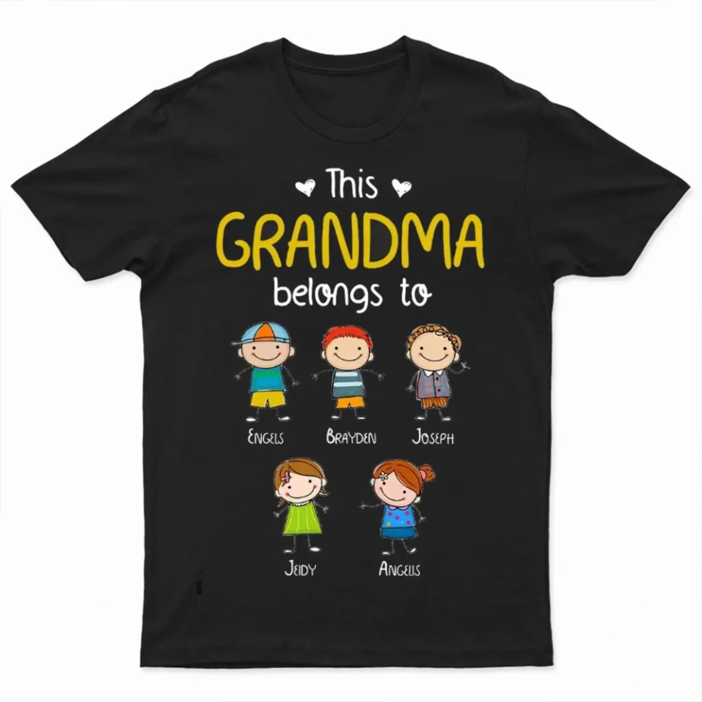 This Grandma Belongs To – Personalized Custom Shirt with Grandkids’ Names, Thoughtful Gift for Grandma  Ezcustomize