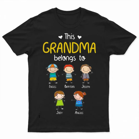 This Grandma Belongs To – Personalized Custom Shirt with Grandkids’ Names, Thoughtful Gift for Grandma  Ezcustomize