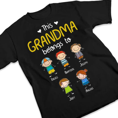 This Grandma Belongs To – Personalized Custom Shirt with Grandkids’ Names, Thoughtful Gift for Grandma  Ezcustomize