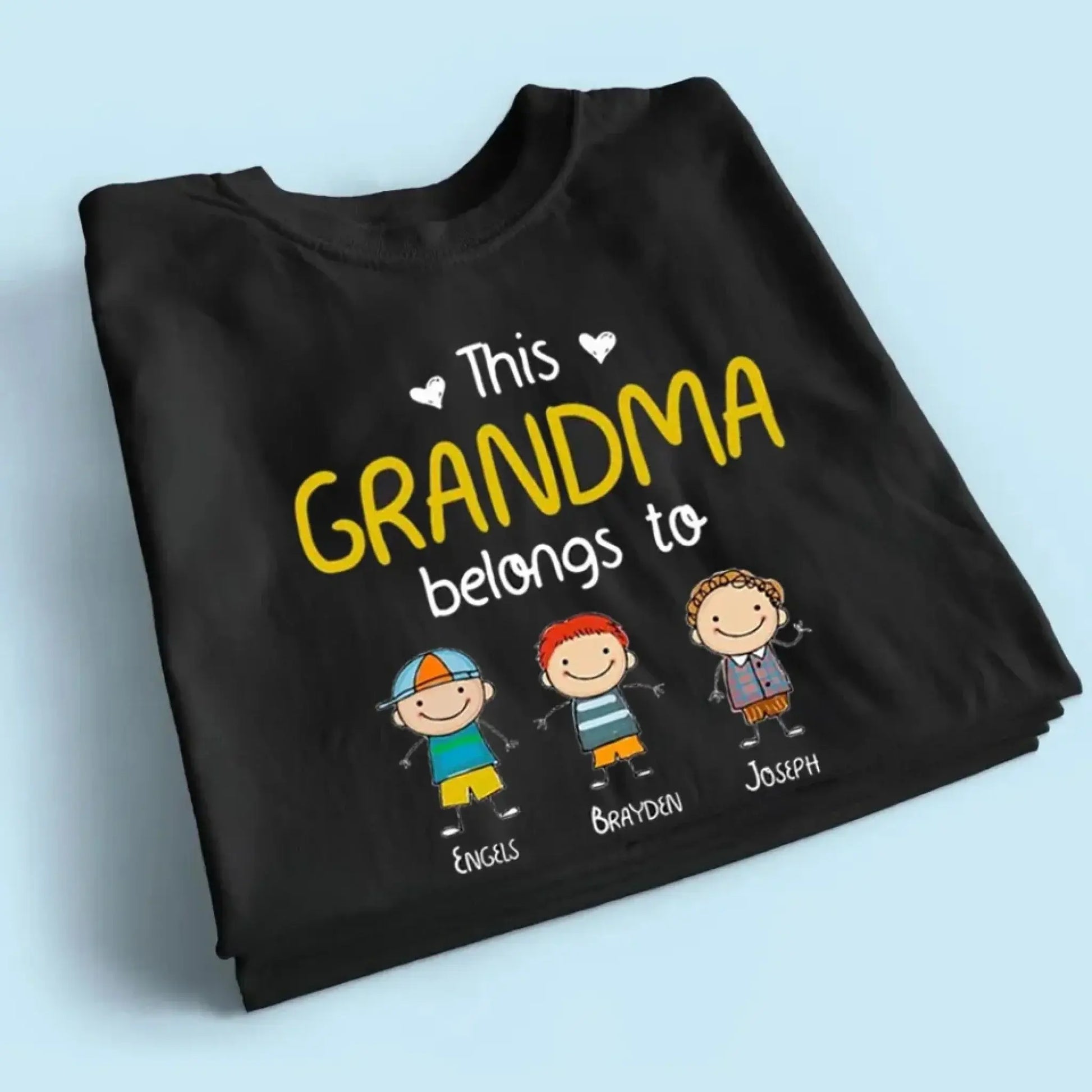 This Grandma Belongs To – Personalized Custom Shirt with Grandkids’ Names, Thoughtful Gift for Grandma  Ezcustomize