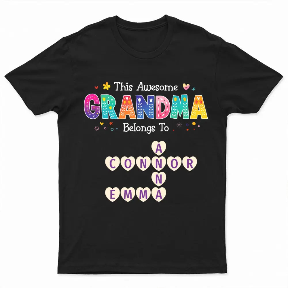 This Grandma Belongs To – Personalized Shirt with Grandkids’ Names, Thoughtful Gift for Grandma  Ezcustomize