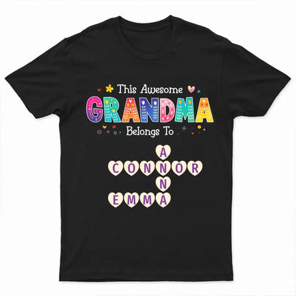 This Grandma Belongs To – Personalized Shirt with Grandkids’ Names, Thoughtful Gift for Grandma  Ezcustomize