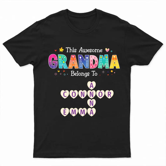 This Grandma Belongs To – Personalized Shirt with Grandkids’ Names, Thoughtful Gift for Grandma  Ezcustomize