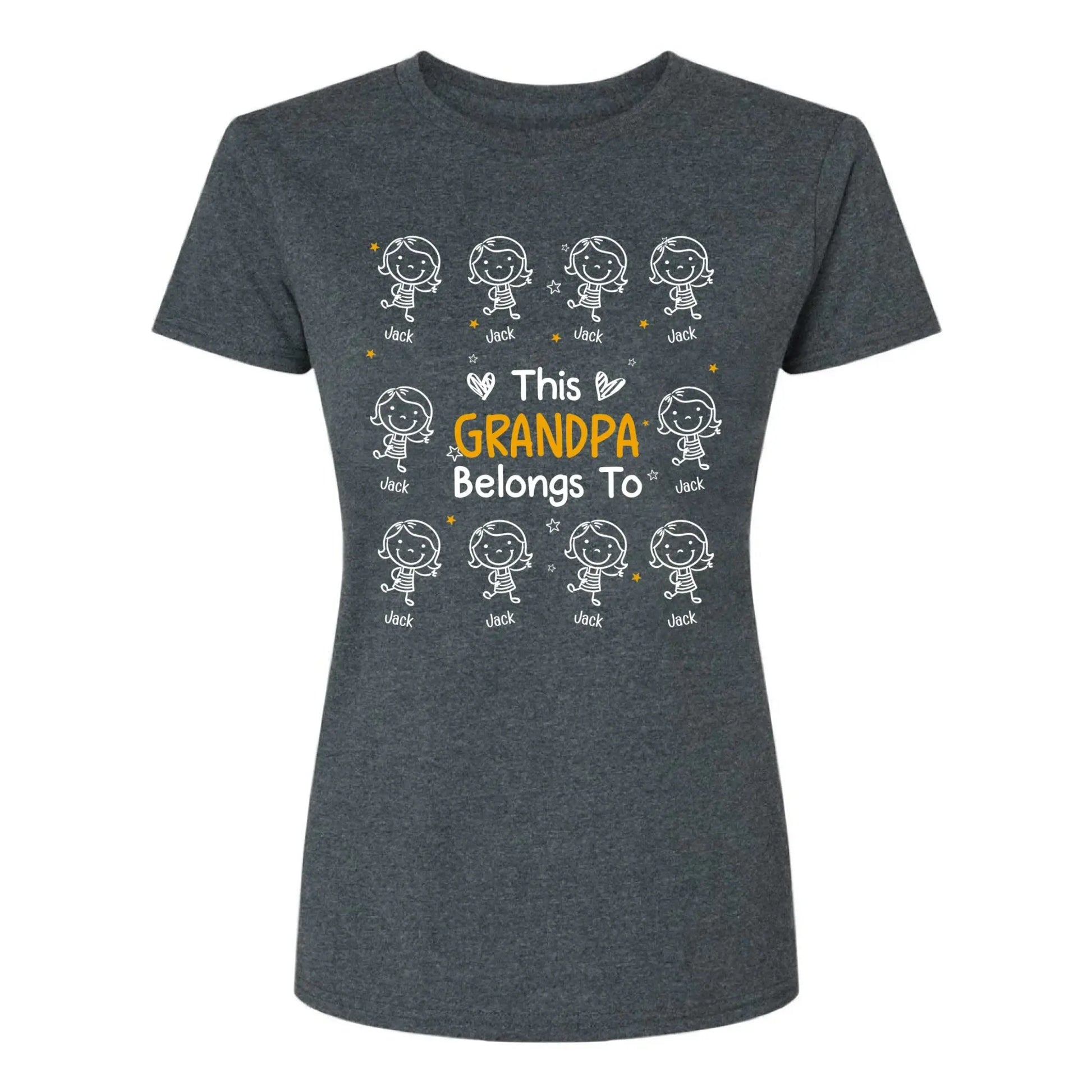 This Grandpa Belongs To Doodle Version – Personalized Custom Shirt Tee – Cute Father’s Day, Birthday & Family Gift for Grandpa  Ezcustomize